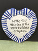 Plate Heart Blue Hand Painted Upcycled Repurposed Love Quote LOVING YOU BEST DECISION Home Decor Wall Art Gift Idea JAMsCraftCloset