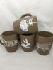 Cups Mugs Coffee Hand Painted Folk Art Animal Designs Farmhouse Kitchen {{ JAMsCraftCloset }}
