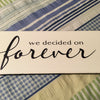 WE DECIDED ON FOREVER Ceramic Tile Decal Sign Wall Art Wedding Gift Home Decor {{ JAMsCraftCloset }}