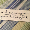 ALWAYS KISS ME GOODNIGHT Ceramic Tile Sign Wall Art Wedding Gift Idea Positive Quote {{ JAMsCraftCloset }}
