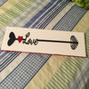 LOVE ARROW Ceramic Tile Decal Sign Wall Art Wedding Gift Positive Saying Home Decor {{ JAMsCraftCloset }}