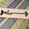 LOVE ARROW Ceramic Tile Decal Sign Wall Art Wedding Gift Positive Saying Home Decor {{ JAMsCraftCloset }}
