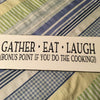 GATHER EAT LAUGH Tile Decal Sign Funny KITCHEN Decor Wall Art Gift Idea {{ JAMsCraftCloset }}