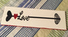 LOVE ARROW Ceramic Tile Decal Sign Wall Art Wedding Gift Positive Saying Home Decor {{ JAMsCraftCloset }}