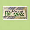 ONE BLESSED HOT MESS Ceramic Tile Decal Sign Wall Art Gift Positive Saying Home Decor {{ JAMsCraftCloset }}