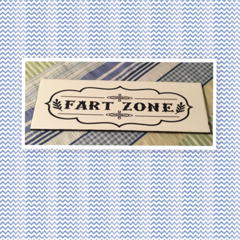FART ZONE Ceramic Tile Sign Funny BATHROOM Decor Gift Home Decor Restroom {{ JAMsCraftCloset }}