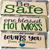BE SAFE Ceramic Tile Decal Sign Wall Art Wedding Gift Positive Saying Home Decor {{ JAMsCraftCloset }}