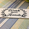 WASH YOUR HANDS Ceramic Tile Decal Sign Funny BATHROOM Gift Restroom {{ JAMsCraftCloset }}