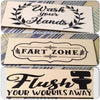 WASH YOUR HANDS Ceramic Tile Decal Sign Funny BATHROOM Gift Restroom {{ JAMsCraftCloset }}