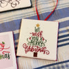 WE WISH YOU A MERRY CHRISTMAS Ceramic Tile Ornament Gift Tree Decor {{ JAMsCraftCloset }}