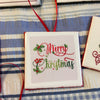 MERRY CHRISTMAS Red and Green Ceramic Tile Ornament Gift Tree Decor Stocking Stuffer {{ JAMsCraftCloset }}