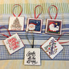 SANTA CLAUS IS COMING TO TOWN Words Ceramic Tile Christmas Ornament Gift Tree Decor {{ JAMsCraftCloset }}