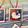 SANTA FACE WITH STARS Ceramic Tile Ornament Gift Tree Decor Stocking Stuffer {{ JAMsCraftCloset }}
