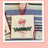 MERRY CHRISTMAS Green Spray Ceramic Tile Ornament Gift Tree Decor Stocking Stuffer {{ JAMsCraftCloset }}