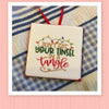 TINSEL IN A TANGLE Ceramic Tile Ornament Christmas Gift Tree Decor Stocking Stuffer {{ JAMsCraftCloset }}
