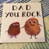 DAD YOU ROCK Wall Art Ceramic Tile Sign Gift Home Decor Positive Saying Fathers Day {{ JAMsCraftCloset }}