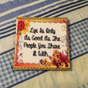 LIFE IS ONLY AS GOOD Wall Art Ceramic Tile Sign Gift Idea Home Decor Positive Saying {{ JAMsCraftCloset }}