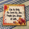 LIFE IS ONLY AS GOOD Wall Art Ceramic Tile Sign Gift Idea Home Decor Positive Saying {{ JAMsCraftCloset }}