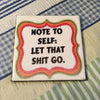 NOTE TO SELF Wall Art Ceramic Tile Sign Gift Idea Home Decor Positive Saying {{ JAMsCraftCloset }}