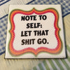 NOTE TO SELF Wall Art Ceramic Tile Sign Gift Idea Home Decor Positive Saying {{ JAMsCraftCloset }}