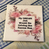 MY DREAM JOB Wall Art Ceramic Tile Sign Gift Idea Home Decor Positive Saying {{ JAMsCraftCloset }}