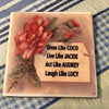 DRESS LIKE COCO LIVE LIKE JACKIE Wall Art Ceramic Tile Sign Gift Idea Home Decor Positive Saying {{ JAMsCraftCloset }}