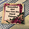 BEAUTIFUL GIRL Wall Art Ceramic Tile Sign Gift Idea Home Decor Positive Saying {{ JAMsCraftCloset }}