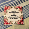 I LOVE YOU MORE TODAY Wall Art Ceramic Tile Sign Gift Idea Home Decor Positive Saying {{ JAMsCraftCloset }}