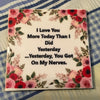 I LOVE YOU MORE TODAY Wall Art Ceramic Tile Sign Gift Idea Home Decor Positive Saying {{ JAMsCraftCloset }}