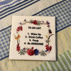 TO DO LIST Wall Art Ceramic Tile FUNNY Sign Gift Idea Home Kitchen Bath Bedroom Decor {{ JAMsCraftCloset }}