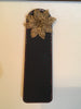 Chalkboard Christmas GOLD Glitter Poinsettia Upcycled Fan Blade Wall Art Holiday Decor Gift - JAMsCraftCloset