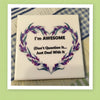 I AM AWESOME Wall Art Ceramic Tile Sign Gift Idea Home Decor Positive Saying {{ JAMsCraftCloset }}