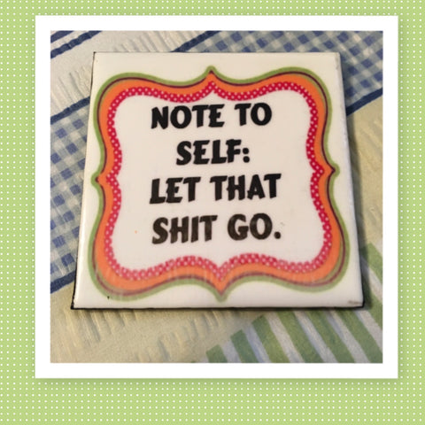 NOTE TO SELF Wall Art Ceramic Tile Sign Gift Idea Home Decor Positive Saying {{ JAMsCraftCloset }}