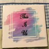 THIS IS US Pink Roses Wall Art Ceramic Tile Sign Gift Idea Home Decor Positive Saying Quote {{ JAMsCraftCloset }}