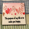 THE PURPOSE OF MY LIFE Wall Art Ceramic Tile Sign Gift Idea Home Decor Positive Saying Quote {{ JAMsCraftCloset }}