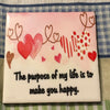 THE PURPOSE OF MY LIFE Wall Art Ceramic Tile Sign Gift Idea Home Decor Positive Saying Quote {{ JAMsCraftCloset }}