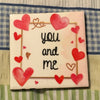 YOU AND ME Wall Art Ceramic Tile Sign Gift Home Decor Positive Quote {{ JAMsCraftCloset }}