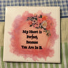 MY HEART IS PERFECT Wall Art Ceramic Tile Sign Gift Home Decor Positive Quote {{ JAMsCraftCloset }}