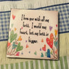 I LOVE YOU WITH ALL MY BUTT Wall Art Ceramic Tile Sign Gift Home Decor Positive Quote {{ JAMsCraftCloset }}