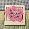 YOUR LOVE IS ALL I NEED Wall Art Ceramic Tile Sign Gift Home Decor Positive Quote {{ JAMsCraftCloset }}
