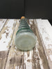 Bottle Vase Vintage Green Glass Bale Closure Graduated Bubble Rings Corked With NO Markings - JAMsCraftCloset