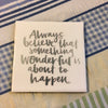 SOMETHING WONDERFUL IS ABOUT TO HAPPEN Wall Art Ceramic Tile Sign Gift Home Kitchen Decor {{ JAMsCraftCloset }}
