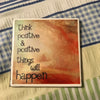 THINK POSITIVE Wall Art Ceramic Tile Gift Home Decor Positive Quote Affirmation {{ JAMsCraftCloset }}