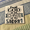 TRUST GOD Wall Art Ceramic Tile Gift Home Decor Positive Quote Affirmation {{ JAMsCraftCloset }}