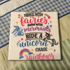 FARIES MERMAIDS UNICORN Wall Art Ceramic Tile Gift Home Decor Positive Quote Affirmation {{ JAMsCraftCloset }}
