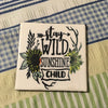 STAY WILD Wall Art Ceramic Tile Gift Home Decor Positive Quote Affirmation {{ JAMsCraftCloset }}