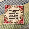 MAKE SOMEONE SMILE Wall Art Ceramic Tile Gift Home Decor Positive Quote Affirmation {{ JAMsCraftCloset }}