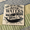 DEEP WATERS Wall Art Ceramic Tile Gift Home Decor Positive Quote Affirmation {{ JAMsCraftCloset }}