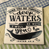 DEEP WATERS Wall Art Ceramic Tile Gift Home Decor Positive Quote Affirmation {{ JAMsCraftCloset }}