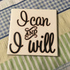 I CAN AND I WILL Wall Art Ceramic Tile Gift Home Decor Positive Quote Affirmation {{ JAMsCraftCloset }}